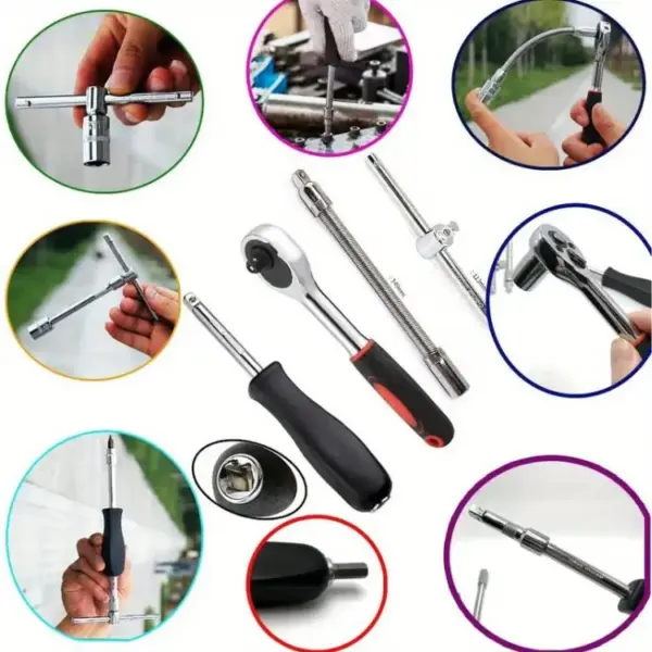 46pcs Socket Ratchet Wrench Set with Bit Socket Set (GG's) - Image 4