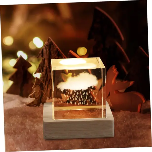 Rainy Cloud Crystal Cube – 4cm - Image 5