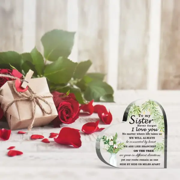 Heart-Shaped Paperweight for Your Sister - Image 3