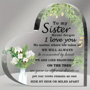 Heart-Shaped Paperweight for Your Sister