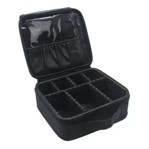 Portable Travel Makeup Organizer - Black (Medium)