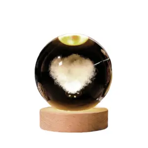 Heart Crystal Ball - 6cm