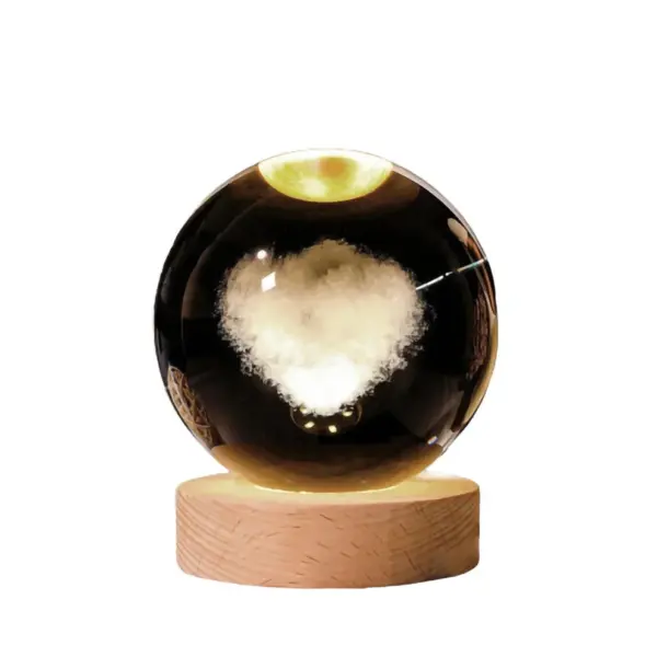 Heart Crystal Ball - 6cm