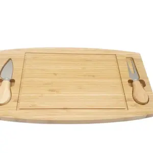 Multi-Functional Bamboo Cheese Board Set