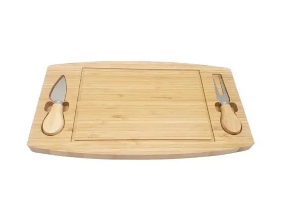 Multi-Functional Bamboo Cheese Board Set