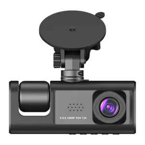 3-Channel HD 1080P Dash Cam, Dual Lens, DVR Car Record Camera