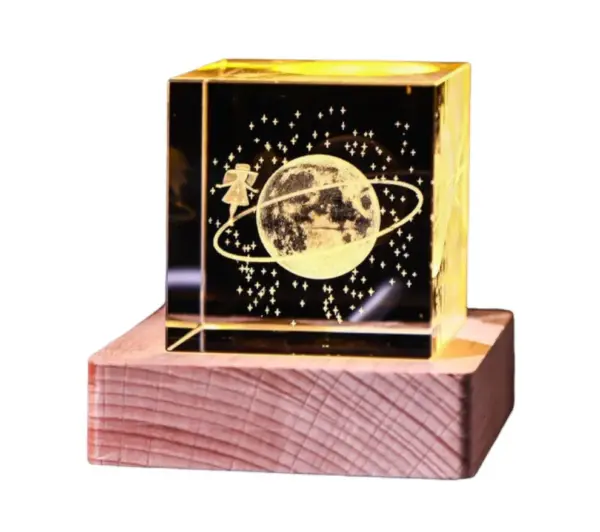 Lady Galaxy Cloud Crystal Cube – 4cm