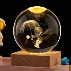 Umbrella Flower Fairy Crystal Ball - 6cm
