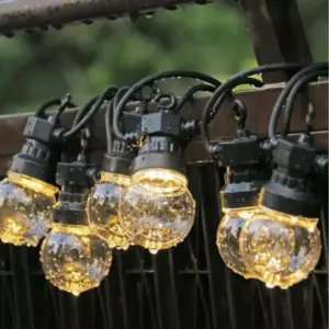 Bubble String Lights with Hooks And Extension Port - 5m (10 Bulbs 220V) - Warm White