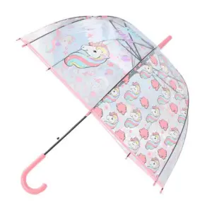 Kids Unicorn Umbrella - Baby Pink