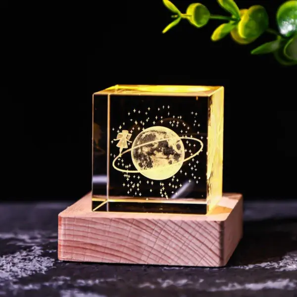 Lady Galaxy Cloud Crystal Cube – 4cm - Image 2