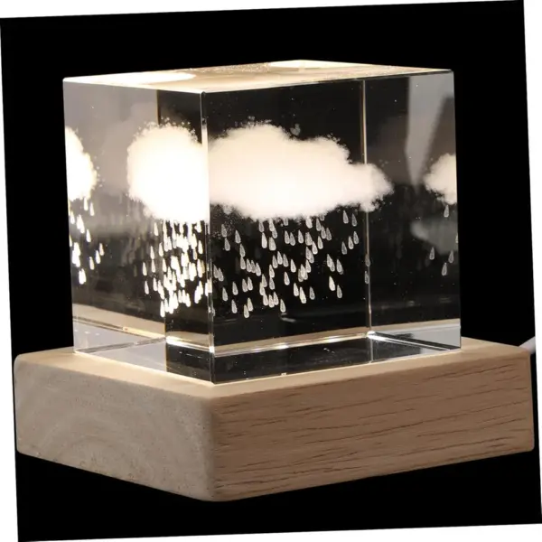 Rainy Cloud Crystal Cube – 4cm - Image 2