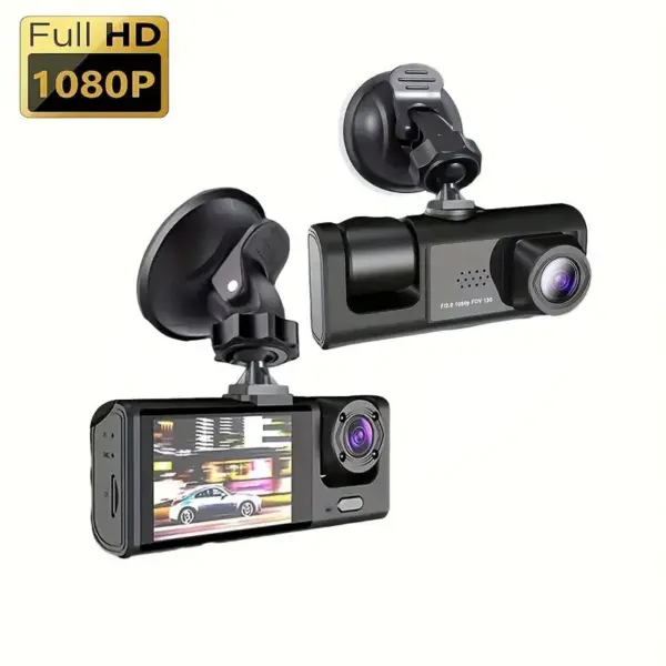 3-Channel HD 1080P Dash Cam, Dual Lens, DVR Car Record Camera - Image 2