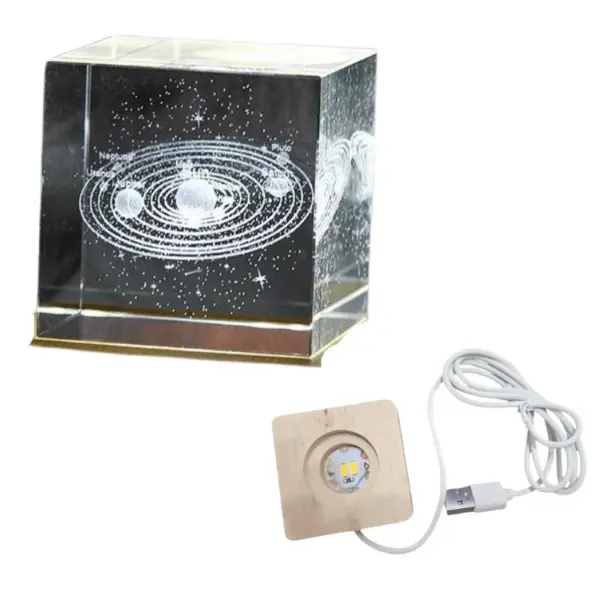 Solar System Crystal Cube - 4cm - Image 2