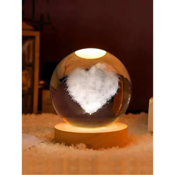 Heart Crystal Ball - 6cm - Image 3