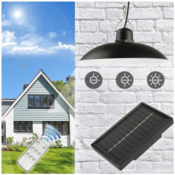 LED SOLAR HANGING LAMP WITH REMOTE CONTROL (LED FLOOD LIGHT) - Image 4