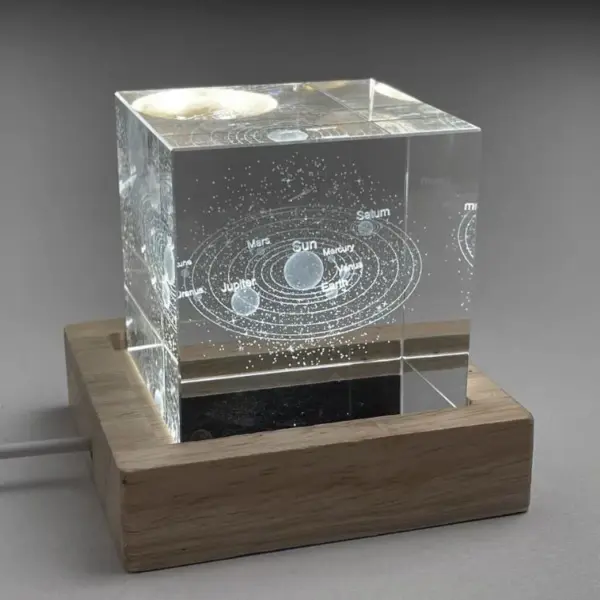 Solar System Crystal Cube - 4cm - Image 3