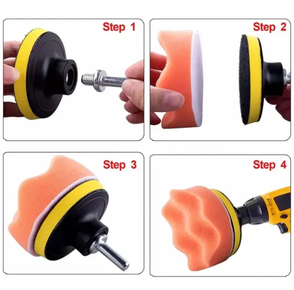 Car Foam Drill Polishing Pad - 11 Piece - Image 4