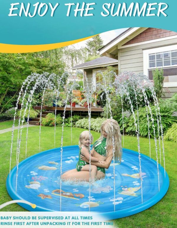 Spray and Splash Kids Outdoor Garden Sprinkle Mat Water Toy - Image 2