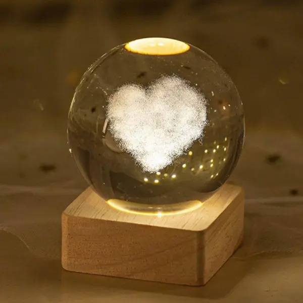 Heart Crystal Ball - 6cm - Image 4