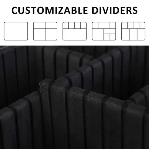 Portable Travel Makeup Organizer - Black (Medium) - Image 4