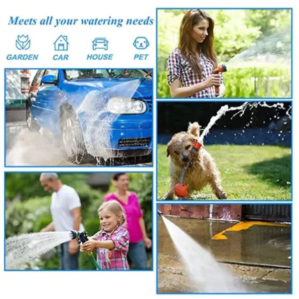 10m Flexible Garden Hose Pipe with Reel / Car Wash Hose Pipe With Reel 10M - Image 5