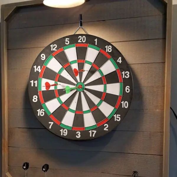 Double Sided Dart Game Board with 6 Darts - 40 Cm / 15 inch - Image 5