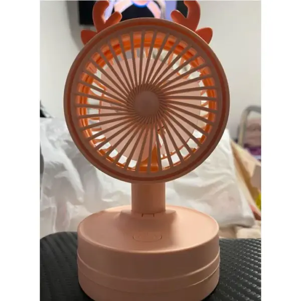 Mini Desktop Fan with Antlers - Rechargeable - Stylish - 3 Speed - Image 6
