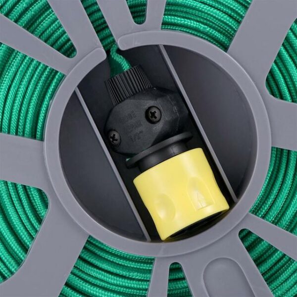 15m Flat Garden Hose with 7 Pattern Spray Nozzle with Stand - Image 3