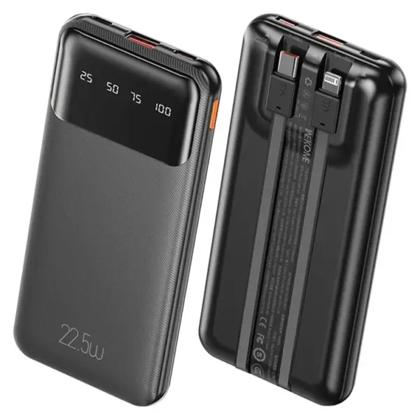 10 000mAh 22.5W Fast Charging Power Bank 4 Outputs Phone External Battery – WEKOME WP-63