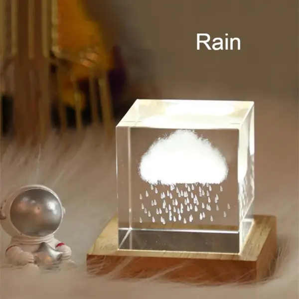 Rainy Cloud Crystal Cube – 4cm - Image 6