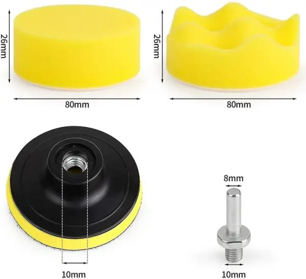 Car Foam Drill Polishing Pad - 11 Piece - Image 9