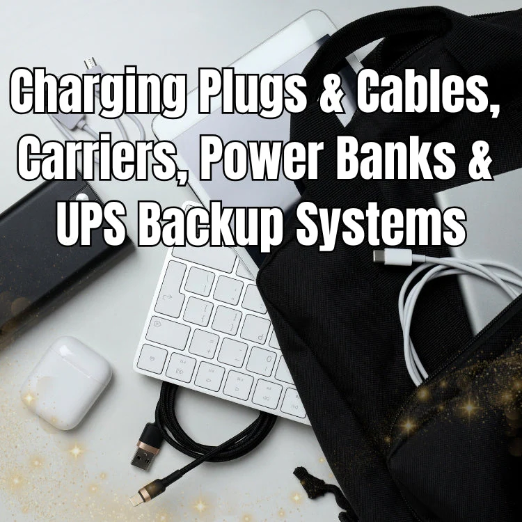 charging-plugs-cables-carriers-power-banks-ups-backup-systems