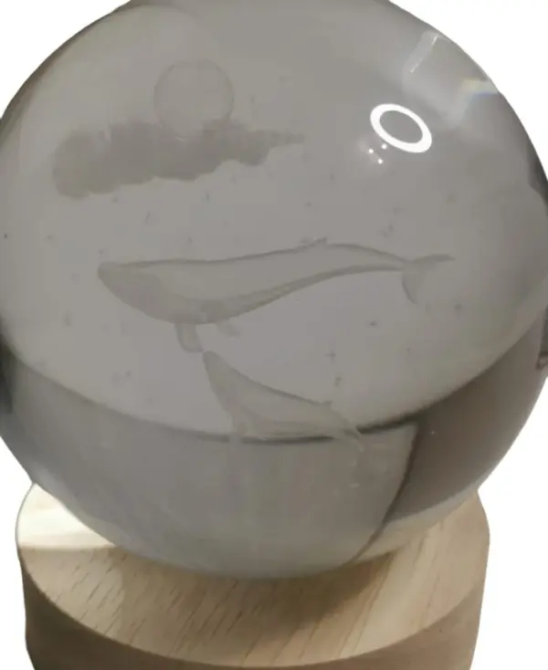 Whales Under the moon Crystal Ball - 8cm - Image 5