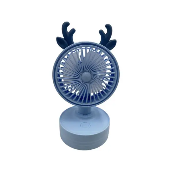 Mini Desktop Fan with Antlers - Rechargeable - Stylish - 3 Speed - Image 9